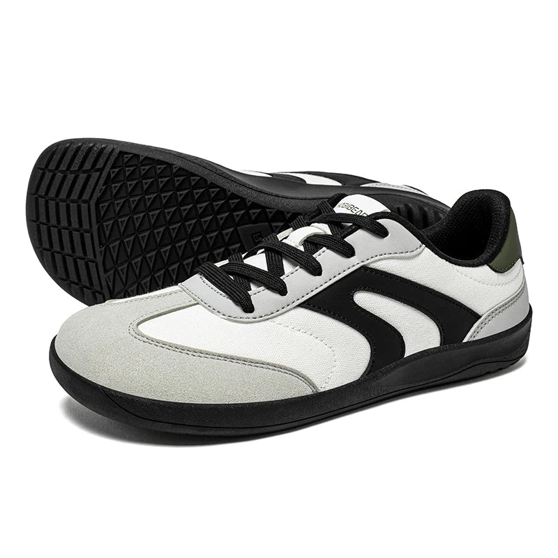 Barefoot Wide Toe Sneakers Unisex Zero Drop Minimalist Canvas Shoes Non Slip Lace Up Walking Sneaker