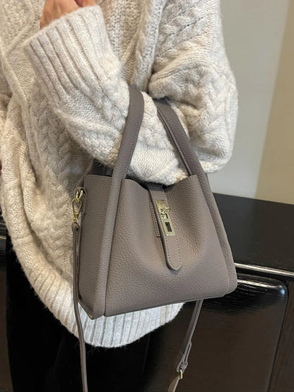 Bolsa de ombro transversal multifuncional de alto valor para o dia a dia, tendência retrô de moda outono-inverno, cor sólida simples
