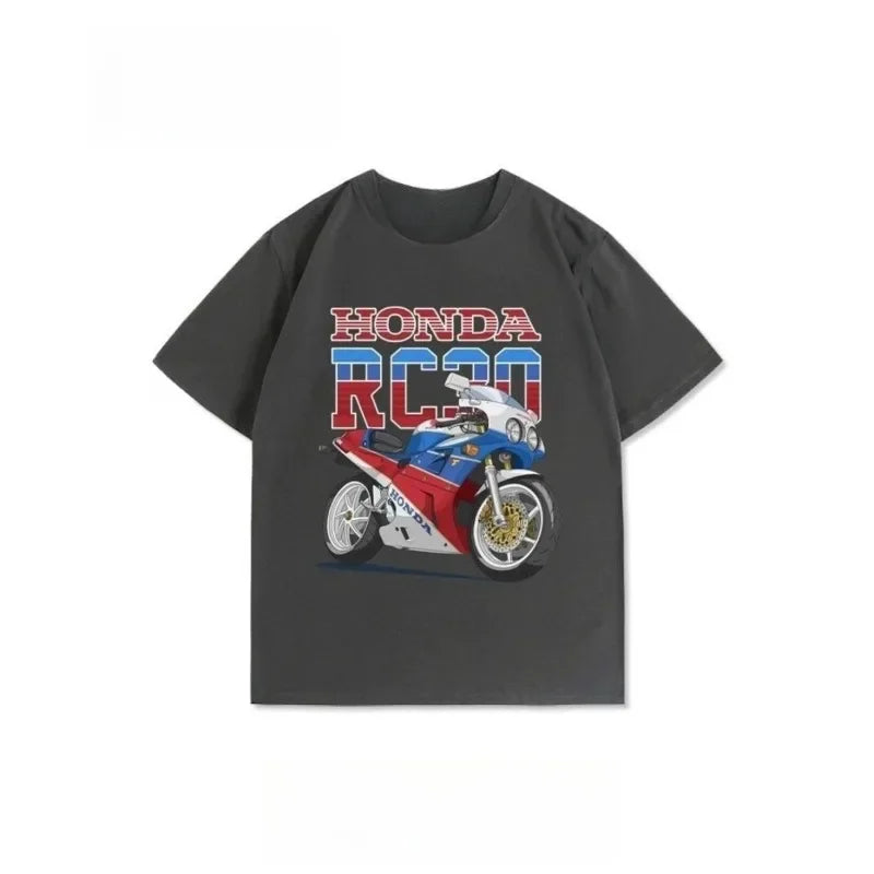 RC30 Retro Racing Motorcycle Men's T Shirt Official Classic Bike Print Soft Cotton Casual Biker Streetwear Summer 2026 Tee