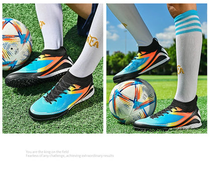 Mens Soccer Shoes TF/FG High Ankle Football Boots Kids Women Outdoor Sports Shoes Multicolor Training Match Athletic Sneakers