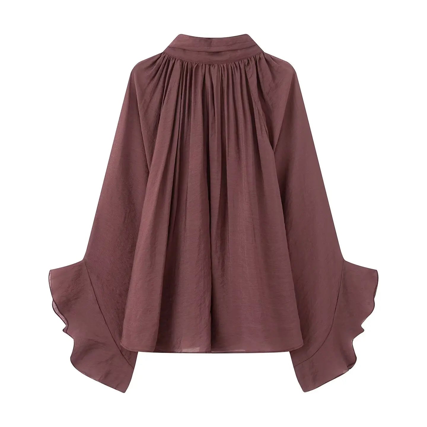 Bow DecorationLoose Long Sleeved Blouses For Women New Fashion Ruffle Edge Shirts and Blouses Woman Top