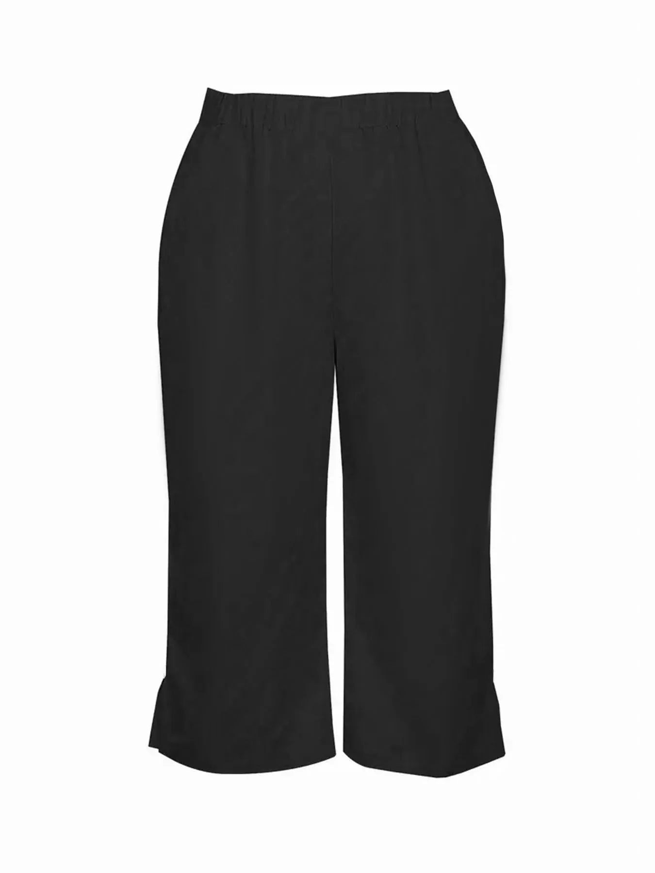 Women's knitted fabric elegant temperament slit sweatpants