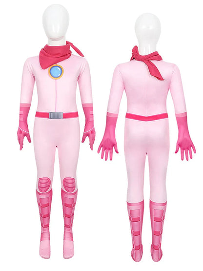 Princess Peach Costume Cosplay Jumpsuits For Girls Birthday Party Easter Carnival Performance Rompers Disguise Pink Clothing