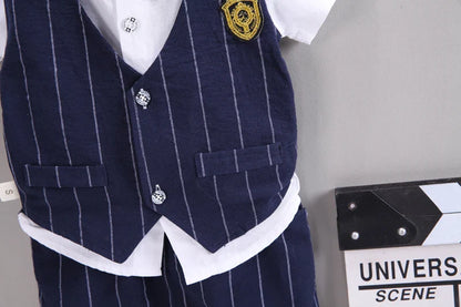New Summer Baby Boys Clothes Suit Children Short Sleeved Shirt Shorts 2Pcs/Sets Toddler Fashion Casual Costume Kids Tracksuits