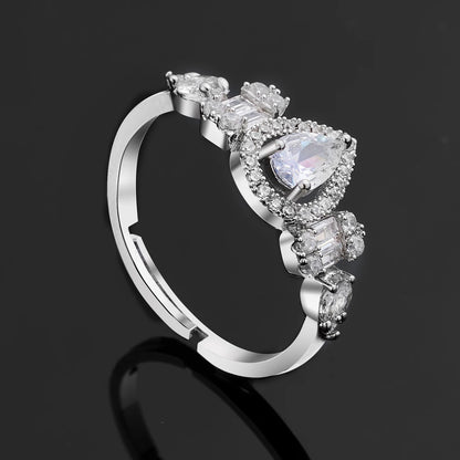 2025 New 4-piece Ring Cubic Zirconia Bridal Wedding Jewelry Set, Dubai Nigeria Crystal Wedding Jewelry Set