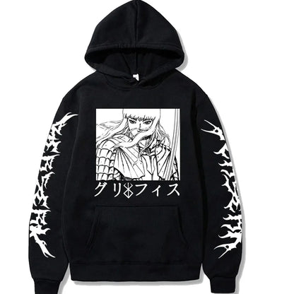 Griffith Hoodies Print Fashion Hoodie Oversized Japanese hot Anime high quality soft Unisex Fleece Casual hot product sweatshirt