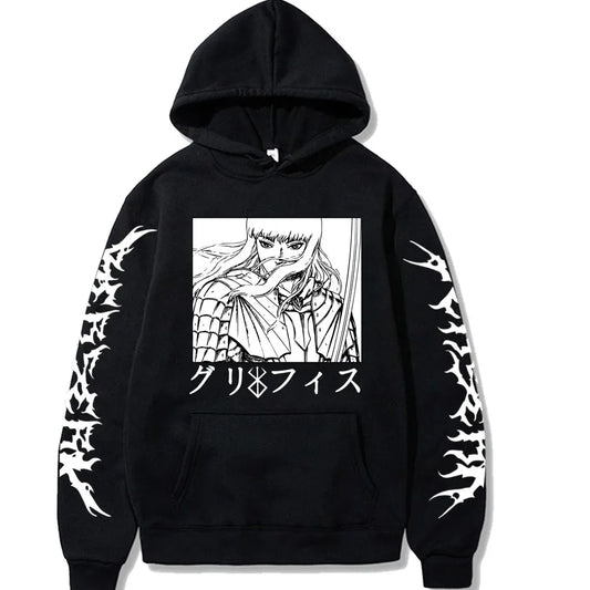 Griffith Hoodies Print Fashion Hoodie Oversized Japanese hot Anime high quality soft Unisex Fleece Casual hot product sweatshirt