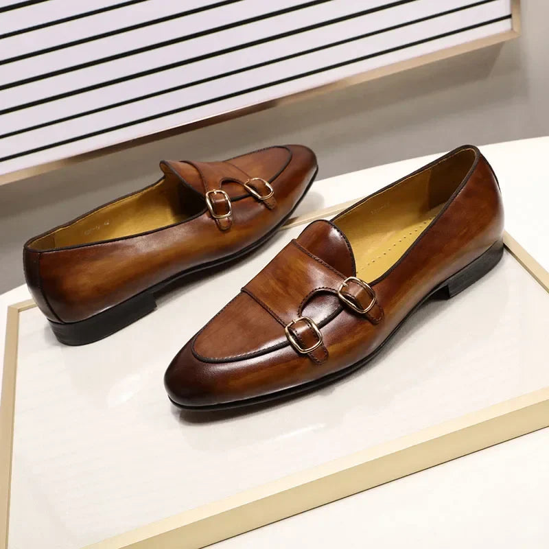 Men's Genuine Leather Loafers – Classic Slip-On Comfort Shoes