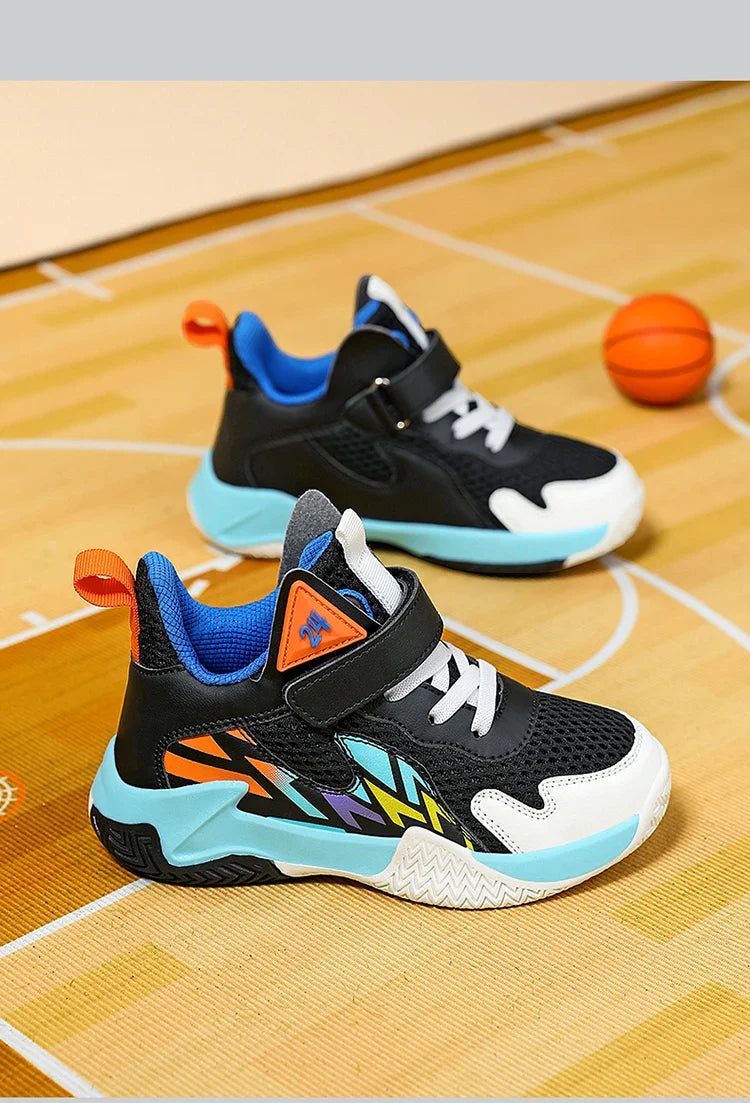 Summer Breathable Children's Sports Shoes Outdoor Basketball Shoes Kids Non-slip Platform Casual Sneakers For Boys Trainers