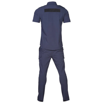 Quick Drying Workwear Suit Men Combat Elastic Tactical Training Set Multi Pocket Man Security Staff Uniform Cargo 2pcs Suits