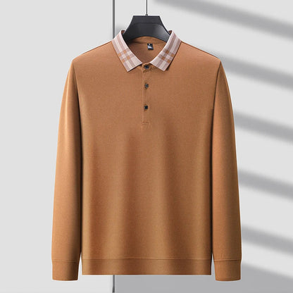 High quality long sleeve men's polo shirt with autumn personalized flip collar fashionable luxury design top casual Paul T-shirt