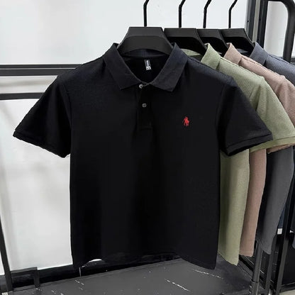 100% pure cotton fashionable personalized men's classic pony embroidered comfortable polo shirt summer new casual short sleeve
