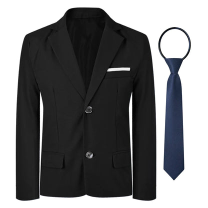 Kids Blazer Boys Easter Outfit Wedding Suit Formal Solid Jacket Teenager Gentleman Birthday Party Gift Performance Clothing Set