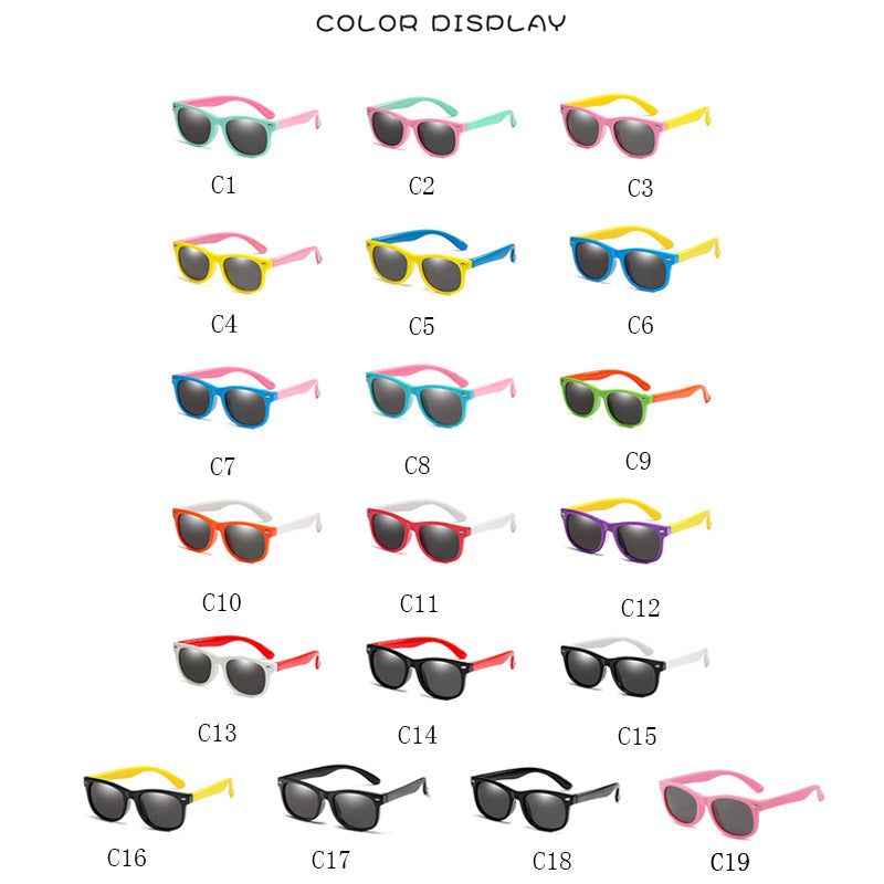 Kids Polarized Sunglasses TR90 Boys Girls Sun Glasses Silicone Safety Glasses Gift for Children Baby UV400 Eyewear