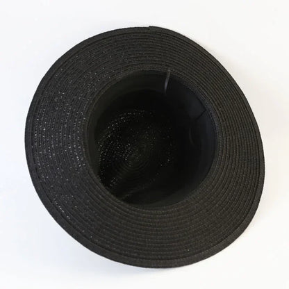 Big Size  Summer Sun Hats Ladies Fashion Girl Beach Straw  Hat Luxury Grass Jazz Top Panama Hat Womens 60cm Large Head