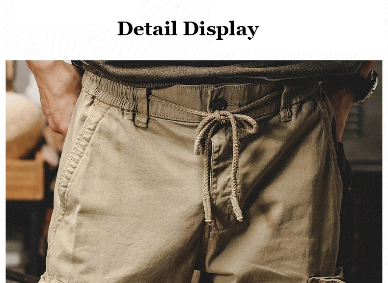 Autumn Men's Cargo Pants New Multi-Pocket Tactical Casual Pants Straight Leg Fashion Tactical Trousers Elastic Waist Cargo Pants