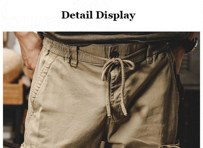 Autumn Men's Cargo Pants New Multi-Pocket Tactical Casual Pants Straight Leg Fashion Tactical Trousers Elastic Waist Cargo Pants