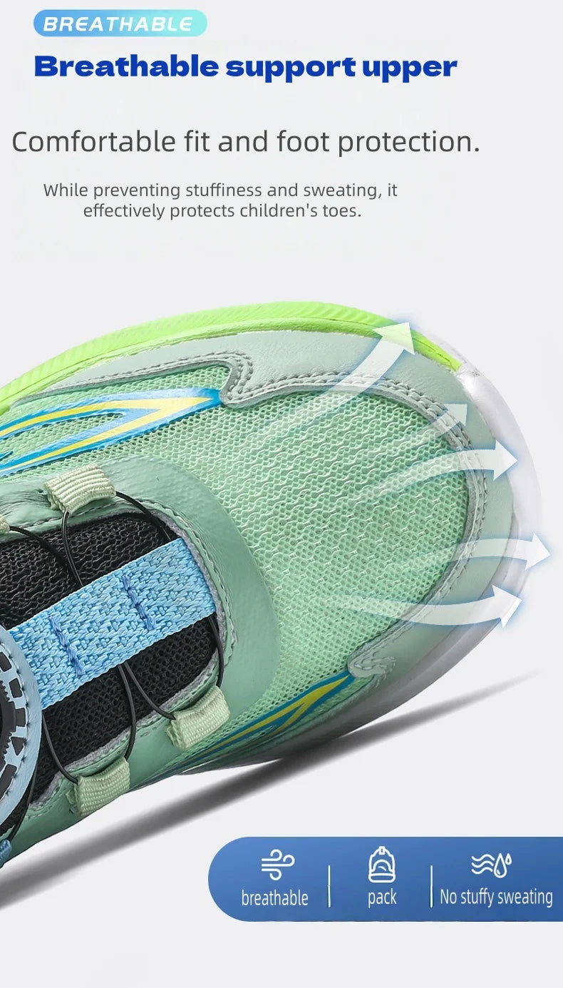 School training boys basketball shoes cushion non-slip tennis shoes mesh bounce sneakers choose buttons children's casual shoes