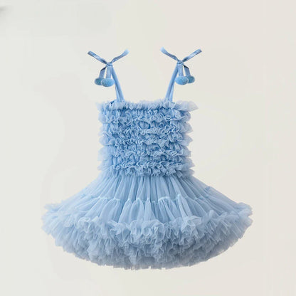 Fluffy Rabbit Skirt Girl Baby Dress Super Immortal Cake Fluffy Gauze Birthday Party Children's Princess Dress Summer