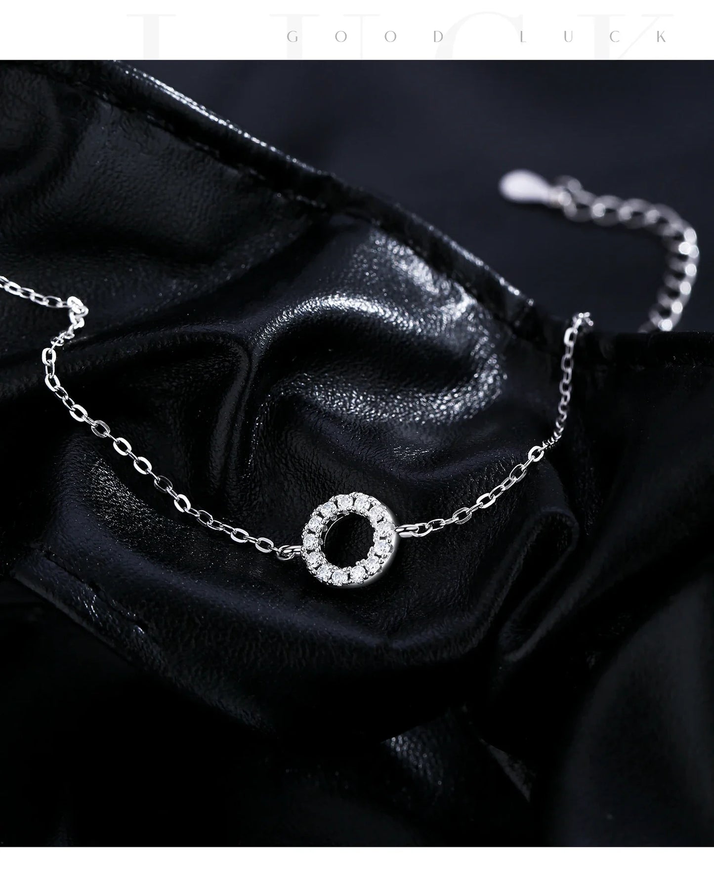 D Color Moissanite Bracelet 925 Sterling Silver Fashion Hallow Out Round Link Chain Bracelet For Women Fine Jewelry Gifts
