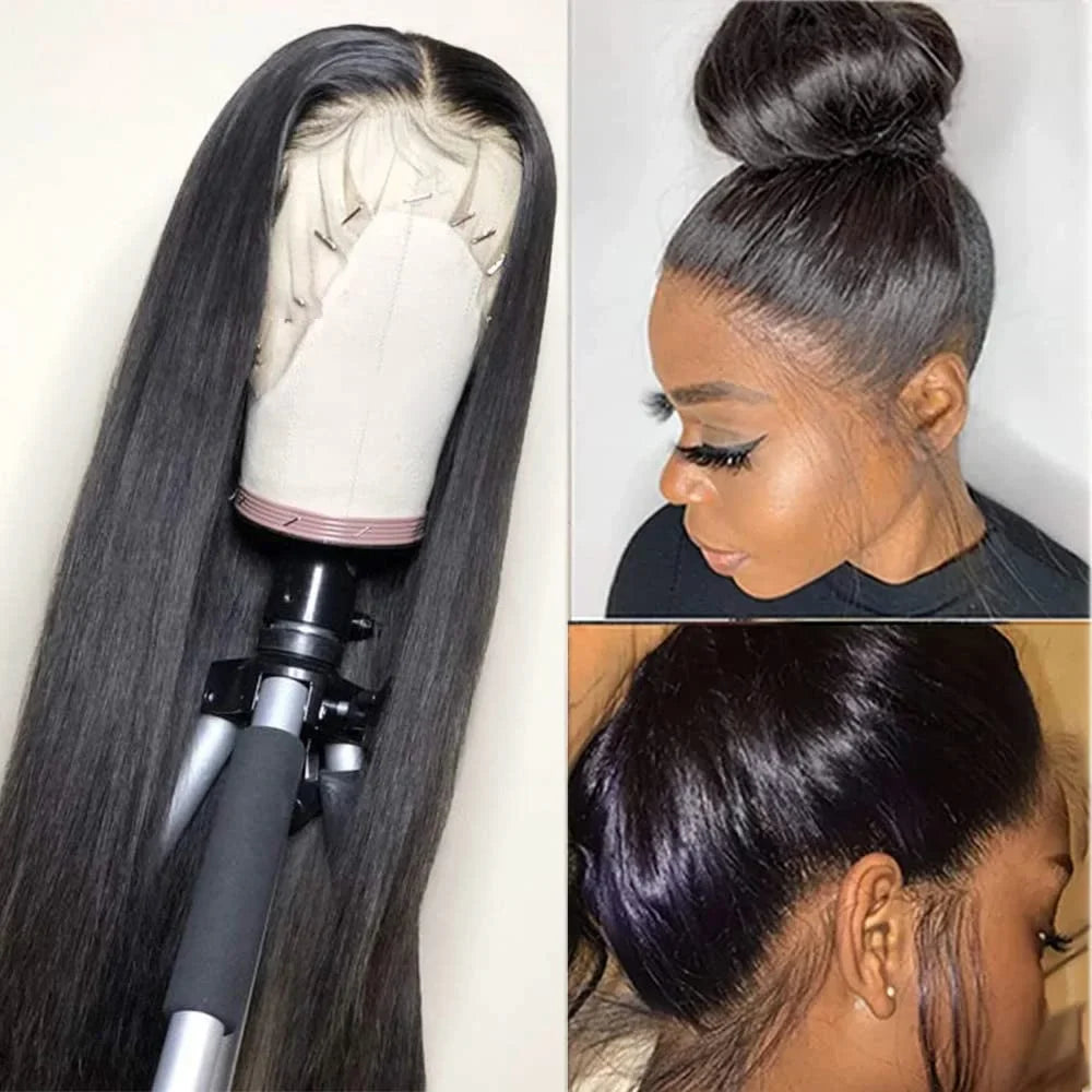 Glueless 7x5 Lace Front Wig Vietnamese Human Hair Bone Straight 13X4 Front Wigs Super Double Drown 13x6 Lace Frontal Wigs 180%