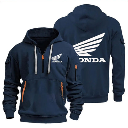 Men's Clothing Hoody Hoodie Motorcycle Jacket Honda Wing Logo Print Sweatshirt Pullover Trendy Biker Jacket Autumn and winter