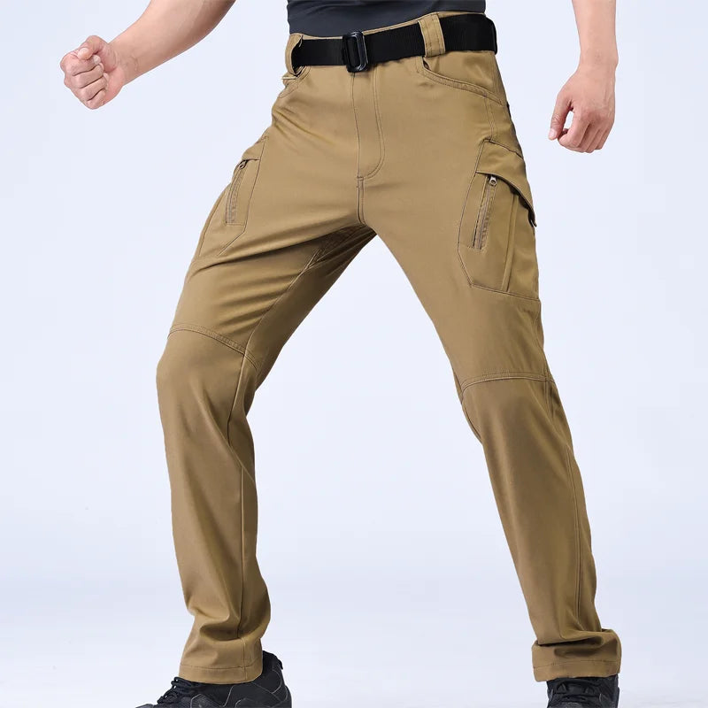 Men Elastic Military Spring Autumn Tactical Pants Camping Hiking Trekking Climbing Sharkskin Cargo Trousers Quick Dry Sports