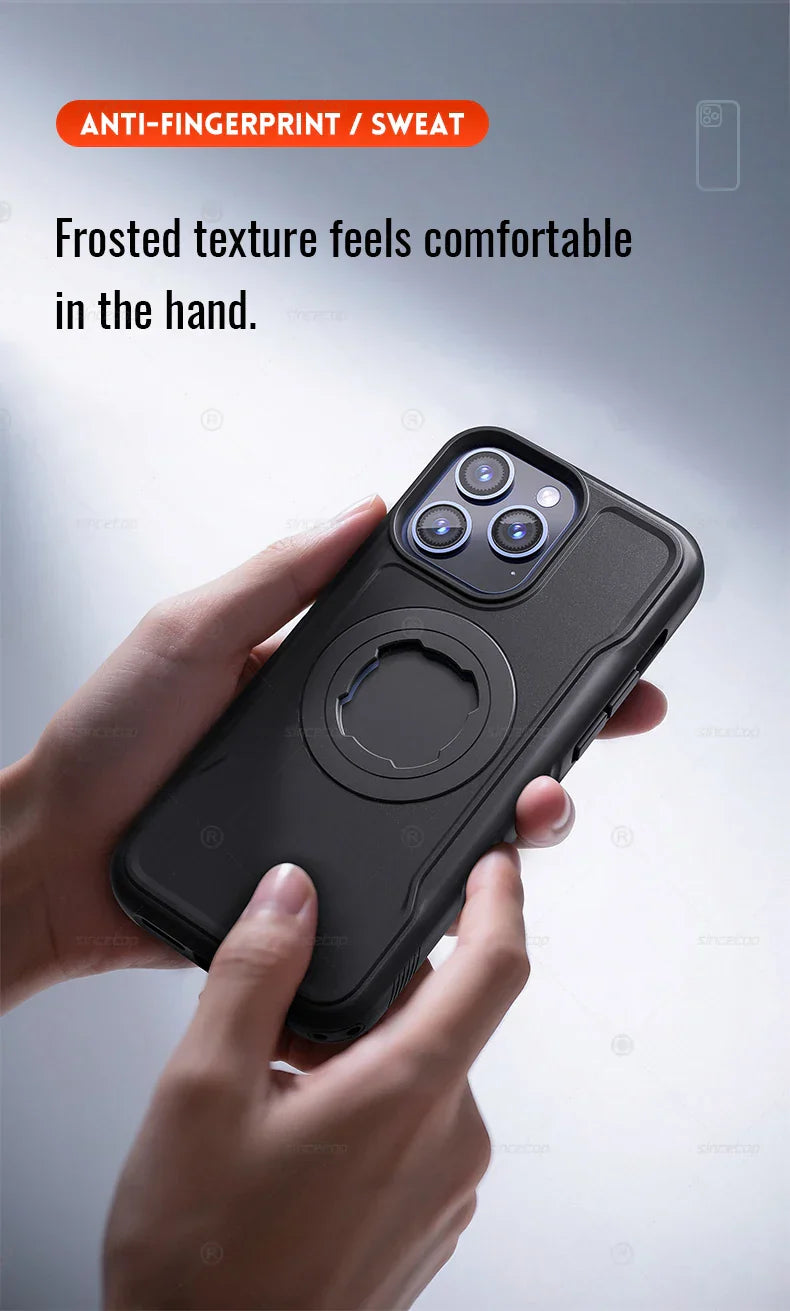 Magnetic Shockproof Case for iPhone 17 16 15 14 13 Pro Max Charging Protective Cover for Quad-style Bike/Motorcycle Mount/Holder