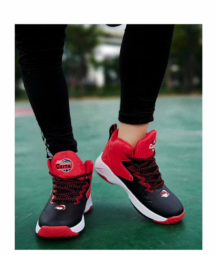 Fashion Brand Basketball Shoes Boy Kid Trainers Non-slip Children's Sports Shoes Outdoor Leather Basketball Sneakers Kids Girls