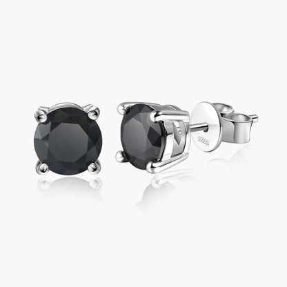 0.5/1/2 CT Real D VVS1 White Black Green Moissanite 100% 925 Sterling Silver Stud Earrings Sparking Fine Jewelry For Women