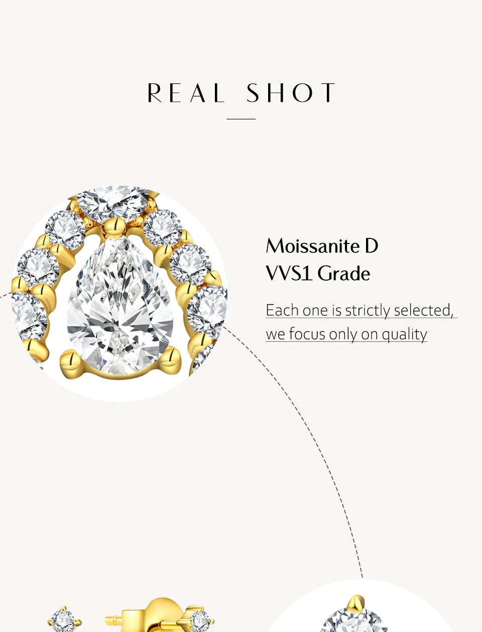 Pear Cut 4*3mm Full Moissanite Stud Earrings for Women Sparkling Wedding Party Earring 925 Sterling Silver Fine Jewelry