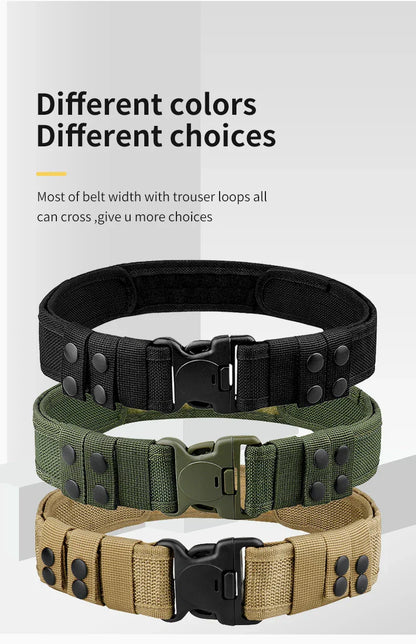 Men's new nylon belt polyester woven belt multi-functional tactical belt for outdoor sports