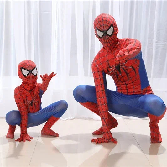Spider Man Cosplay Costume Zentai Spiderman Costume Superhero Bodysuit Spandex Jumpsuit Suit for Child Kids Adult