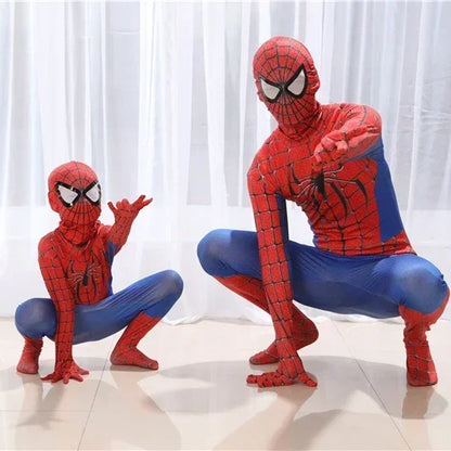 Spider Man Cosplay Costume Zentai Spiderman Costume Superhero Bodysuit Spandex Jumpsuit Suit for Child Kids Adult