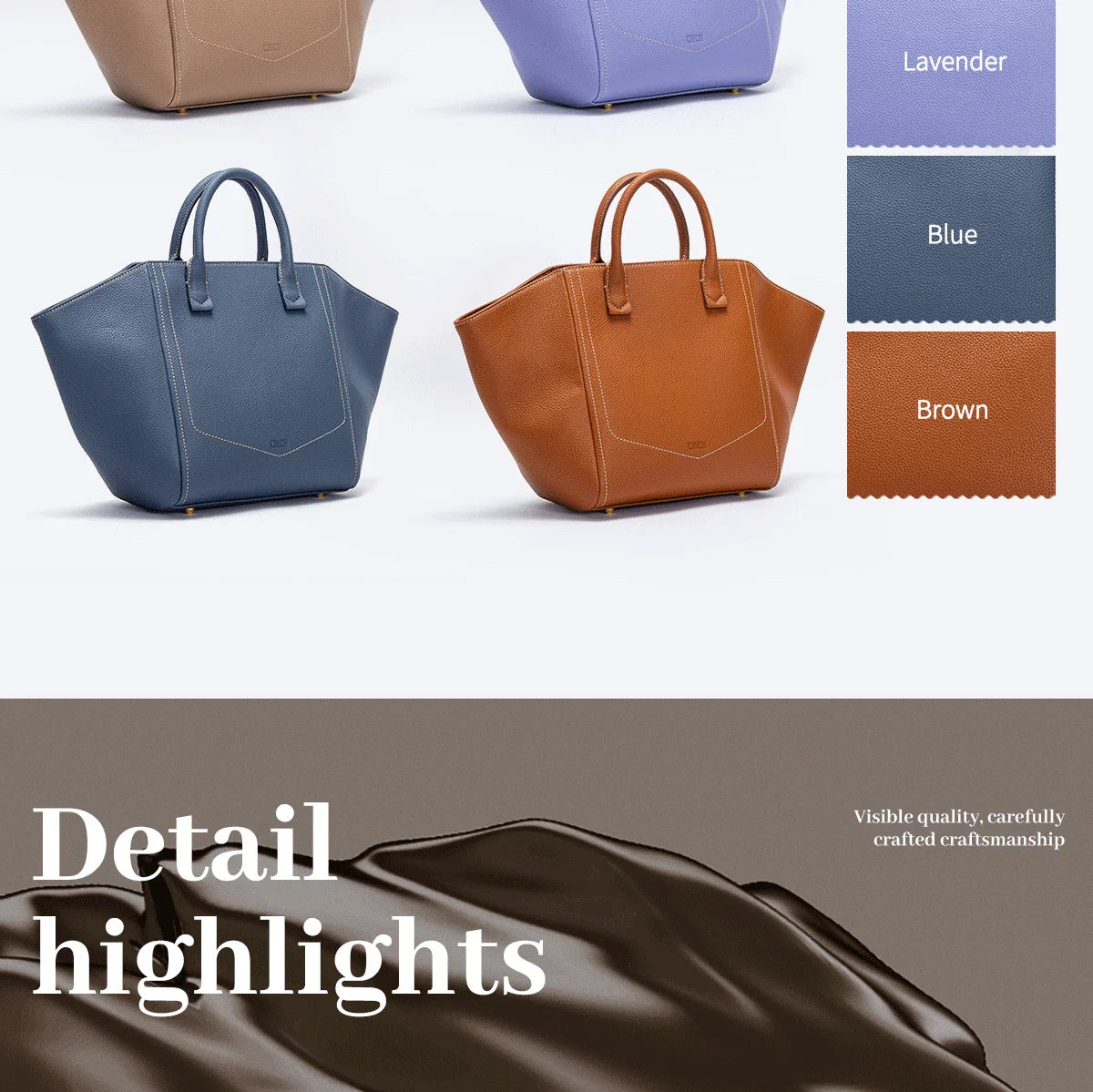 Tote Bag 2024 New Simple Hourglass Bag with Removable Shoulder Strap Business Wallet