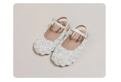Girls Sandals Small Cute Flowers Close-toed Sandals For Girl 2025 Spring Summer Kids Flats Girls Ankle Strap Sandals