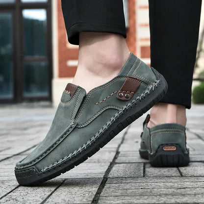 Spring Handmade Men Shoes Casual Comfortable Men Slip On Loafers Men Walking Flats Hot Sale Moccasins Tooling Shoes Sneakers