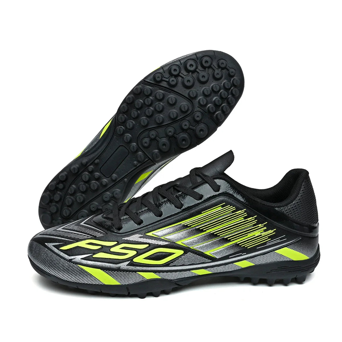 Men Women Kids TF Turf Soccer Cleats Training Wear Non-Slip Wear-Resistant PU Fabric Rubber Sole