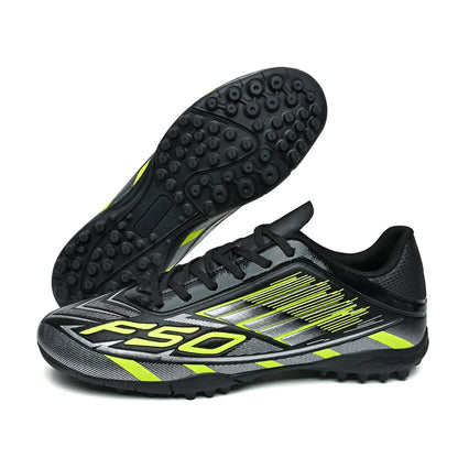 Men Women Kids TF Turf Soccer Cleats Training Wear Non-Slip Wear-Resistant PU Fabric Rubber Sole