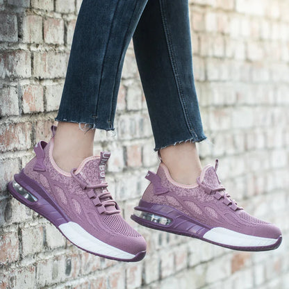 Women Lightweight Safety Shoes Casual Cushioned Work Sneakers Steel Toe Shoes Construction Safety Boots Anti-smash Work Shoes
