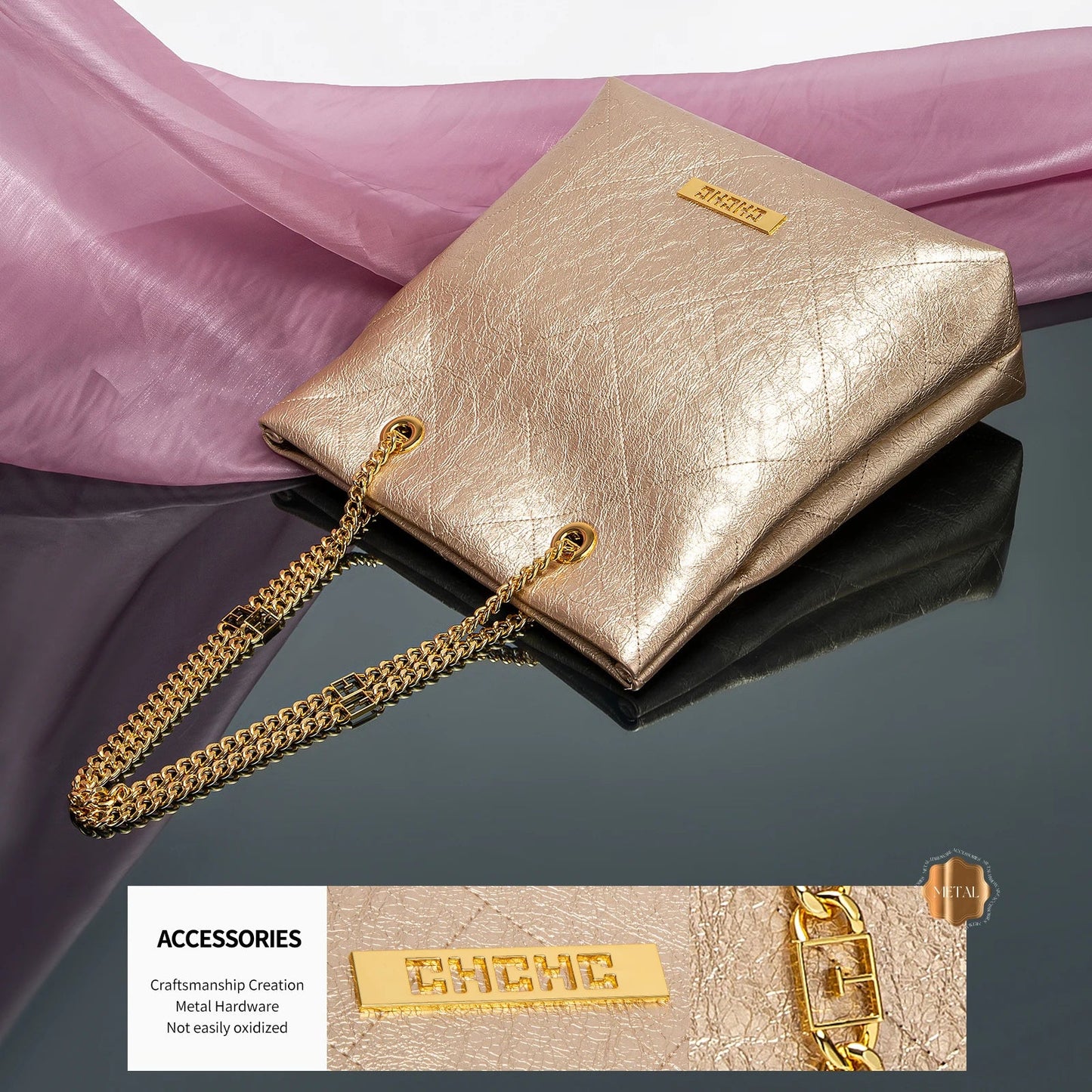 Women's Tote Bag 2025 New High Quality Chain Bag Women's Shoulder Bag Business Commuter