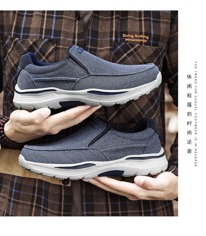 Men's Shoes Comfortable Canvas Shoes Breathable Loafers Men's Walking Sports Shoes Men's Trendy Casual Sports Shoes