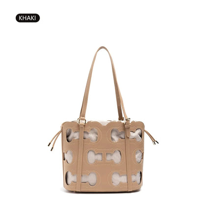 High-end Brand Women's Handbag Fashion Hollow 2025 New Large Capacity Simple Shoulder Bag