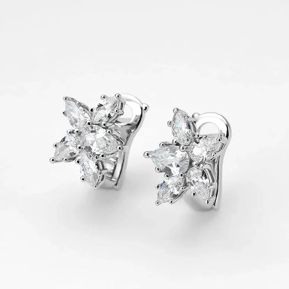 100% 925 Sterling Silver Sparkling High Carbon Diamond Earrings For Women Wedding Engagement Party Fine Jewelry Wholesale