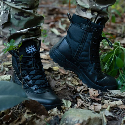 Men's Steel Toe Boots Outdoor Tactical Hiking Desert Boots Men Stab-proof Smashing Work Safty Shoes Wear Protection Shoes