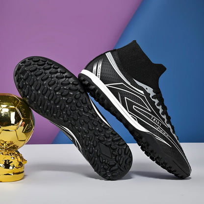 Kid Friendly TF Turf Soccer Boots Soft PU Fabric Rubber Non-slip Sole Abrasion Resistant For Campus Sports Activities