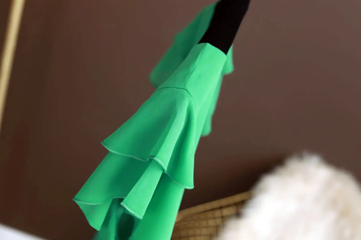 Fashion Brand Summer Oversized Loose and Thin Casual Blouse Top Short Sleeve Chiffon Top White Blouse Green Women’s Tops M-6XL