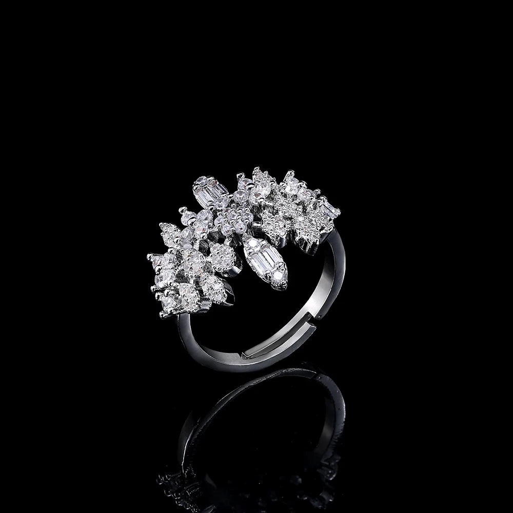 2024 Novo Conjunto Completo de 4 Peças Zircônia para Noiva, Joias Femininas para Festa, Conjunto de Colar de Casamento de Cristal de Luxo Dubai Nigéria CZ