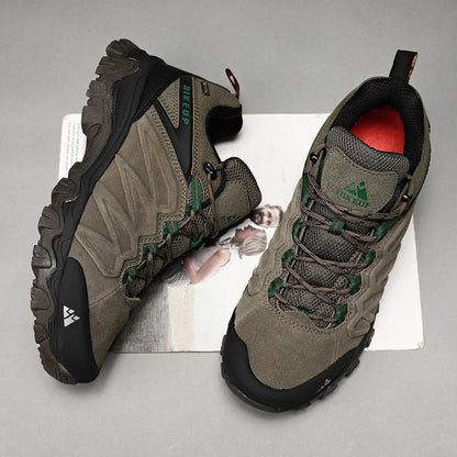 High Quality Leather Hiking Shoes Durable Outdoor Sport Men Trekking Leather Shoes Lace-Up Climbing Hunting Sneakers