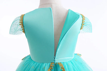 Jasmine Princess Dress Princess Dress Up Of Aladdin The Magic Lamp Costume Girls Birthday Party Halloween Fantasy Top Pants